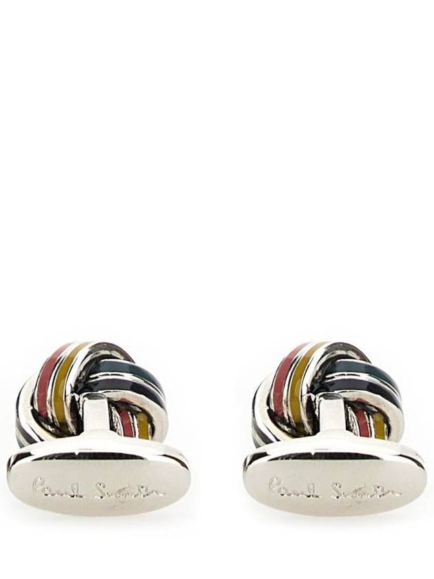 24FW Paul Smith Cuff Link Tie Holder M1ACUFF NKNOT 96 ARTIST STRIPE - PAUL SMITH - BALAAN 3