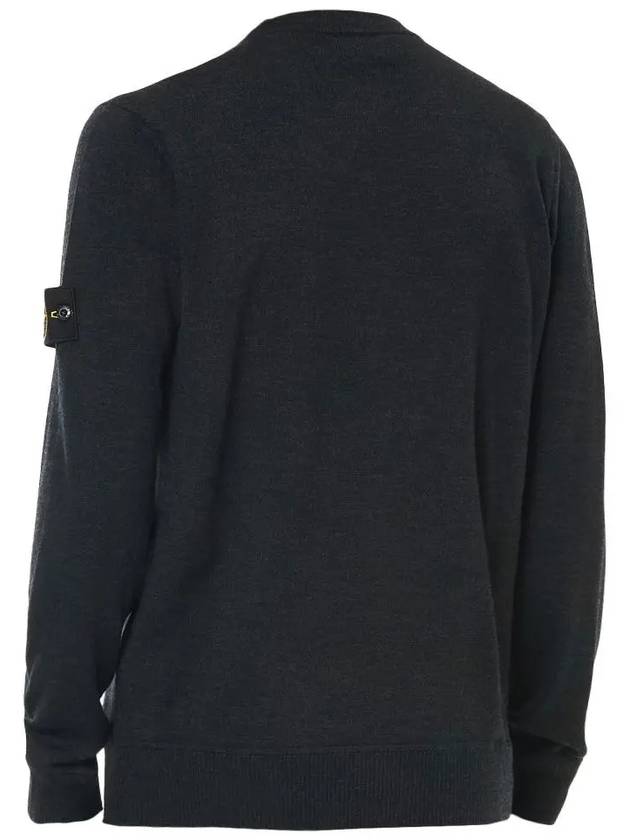 Light Wool Crewneck Knit Top Charcoal - STONE ISLAND - BALAAN 4