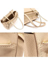 21 F215 Beige calfskin gold plated Gancini Amy large shoulder bag - SALVATORE FERRAGAMO - BALAAN 6