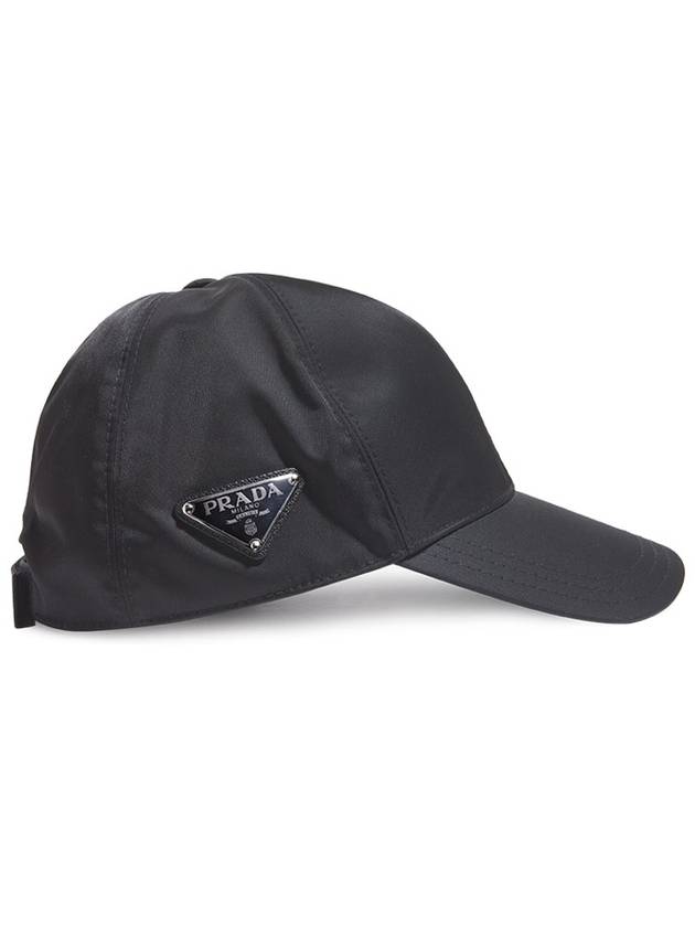 Re-Nylon Triangle Logo Baseball Cap Black - PRADA - BALAAN 2