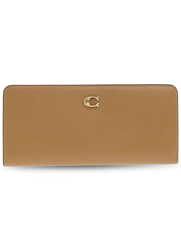 Coach Leather Wallet, Women's, Beige - COACH - BALAAN 1