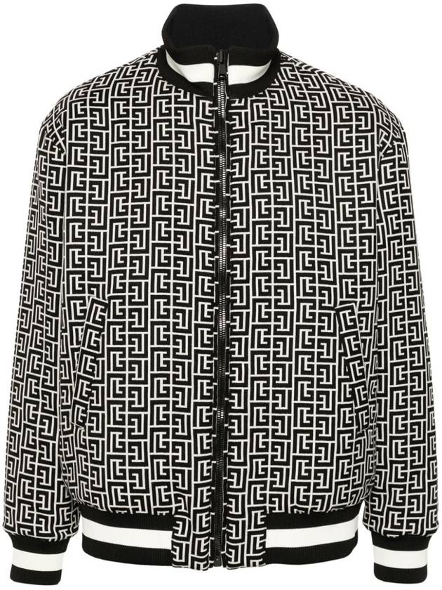 Monogram Reverse Bomber Jacket White Black - BALMAIN - BALAAN 2