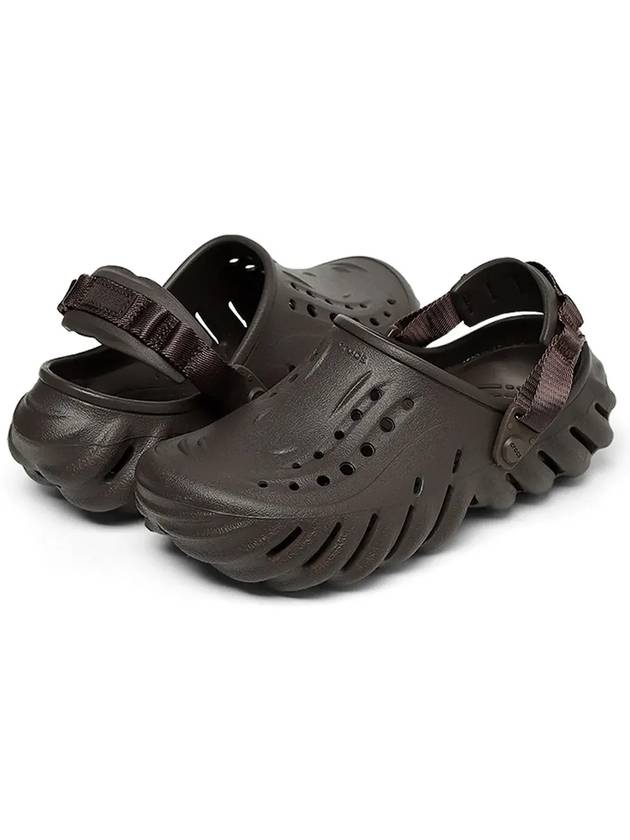 Echo Clog Sandals Espresso - CROCS - BALAAN 6