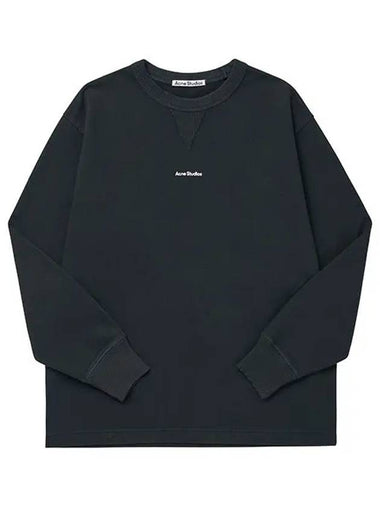 Sweatshirt BI0184 BLACK stamp logo men's sweatshirt men's sweatshirt - ACNE STUDIOS - BALAAN 1