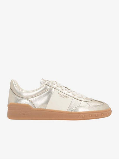 Upvillage Lace-Up Low-Top Sneakers Silver - VALENTINO - BALAAN 2