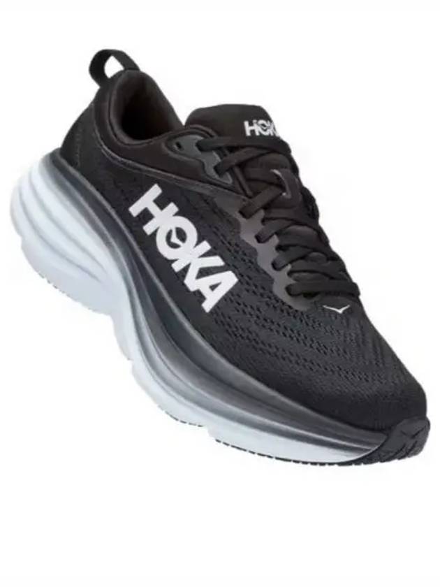 Women's Bondi 8 Wide Low Top Sneakers Black - HOKA ONE ONE - BALAAN 2