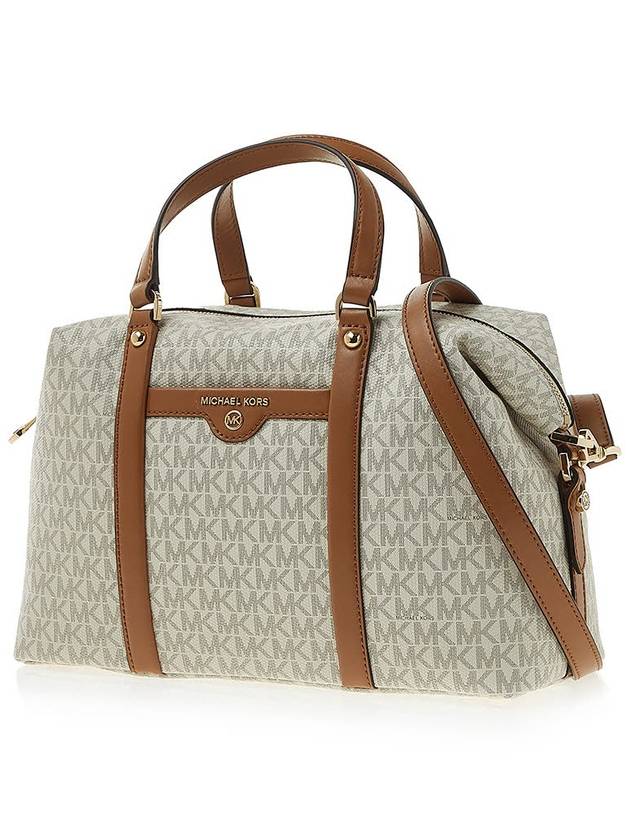 Beck Medium Logo Satchel Tote Bag Vanilla White - MICHAEL KORS - BALAAN 3