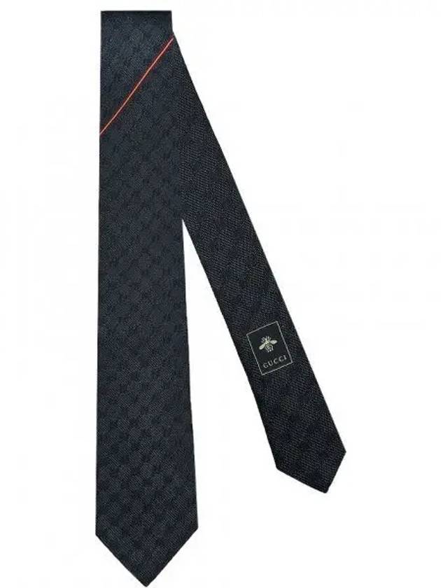 Monogram GG Logo Silk Tie Dark Grey - GUCCI - BALAAN 2