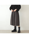 Check Pleated Banding Skirt BLACK - AVANT-G - BALAAN 3