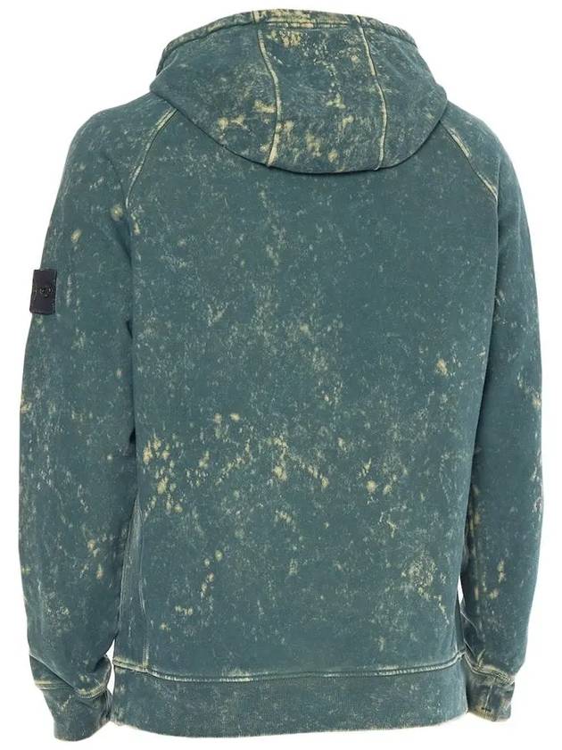 Wappen Tie-Dye Brushed Hoodie Green - STONE ISLAND - BALAAN 4