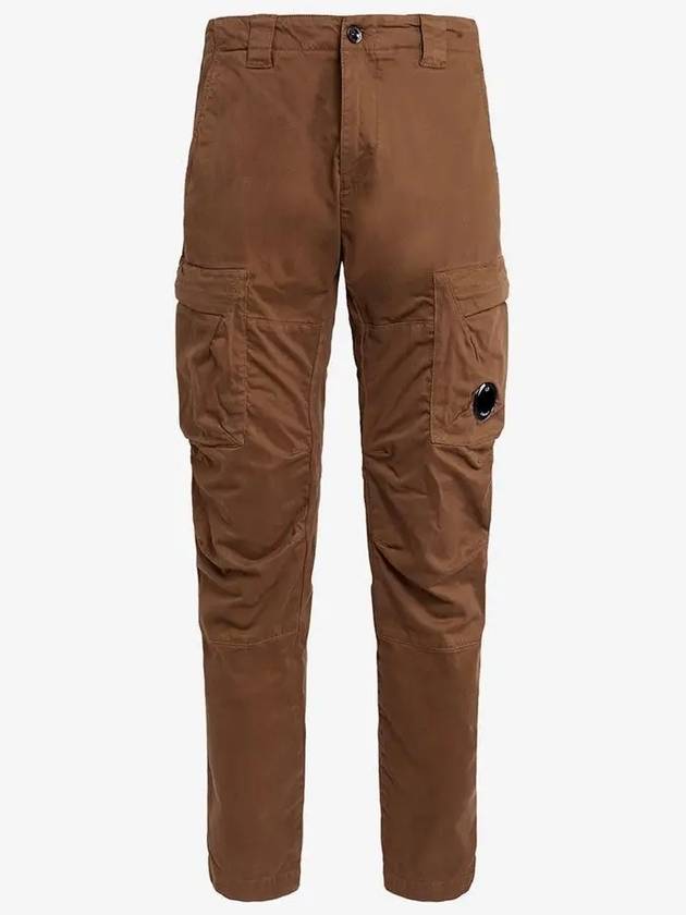 Stretch Sateen Ergonomic Lens Cargo Straight Pants Brown - CP COMPANY - BALAAN 2