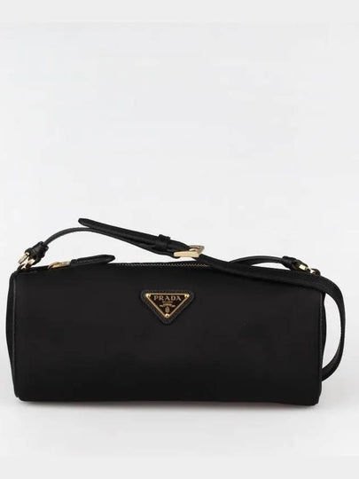 Triangle Logo Geometric Pouch Shoulder Bag Black - PRADA - BALAAN 2