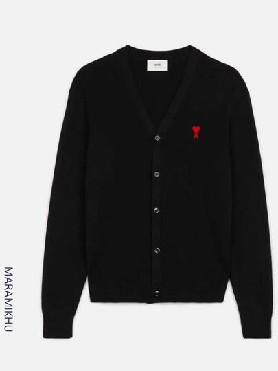 Red small heart cardigan black - AMI - BALAAN 2