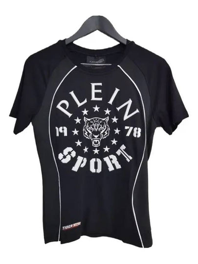 Sports Cotton Short Sleeve T-Shirt Black - PHILIPP PLEIN - BALAAN 2