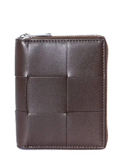 Cassette Zip Around Leather Half Wallet Brown - BOTTEGA VENETA - BALAAN 2