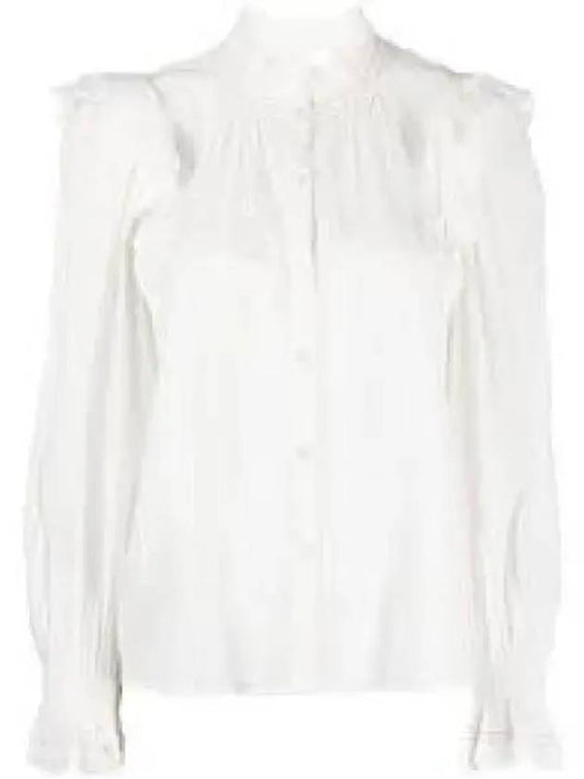 Gila Teddy Lace Shirt White HT237522A039E20WH - ISABEL MARANT - BALAAN 1