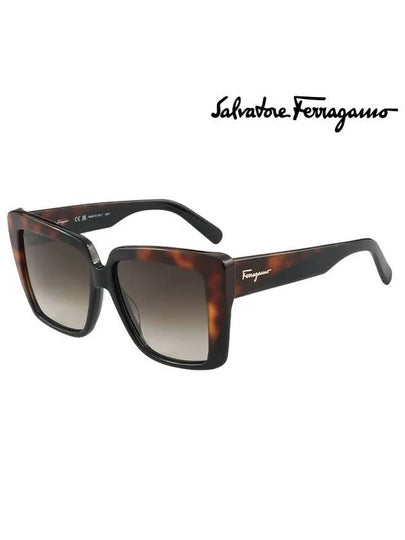 Eyewear Butterfly Acetate Sunglasses Black Tortoise - SALVATORE FERRAGAMO - BALAAN 2