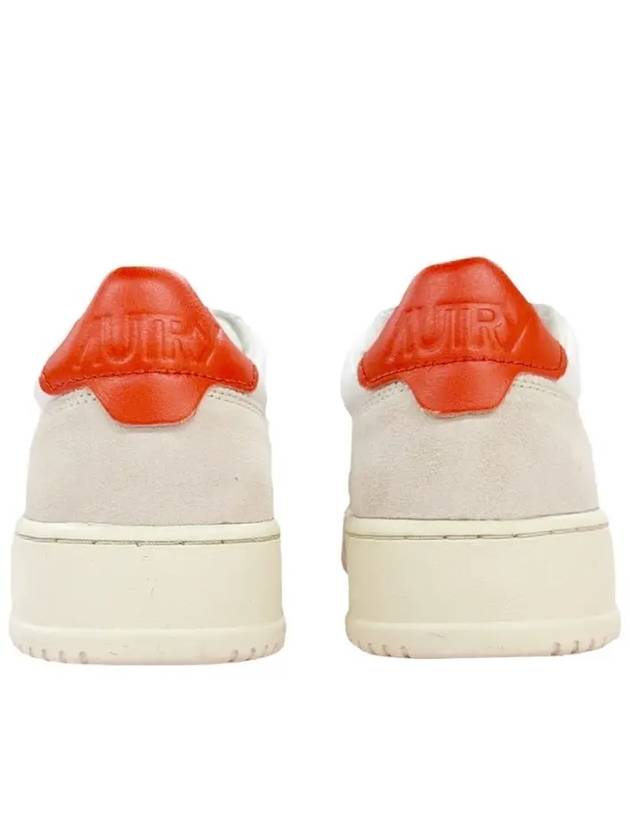 Medalist Leather Suede Orange Tab Low Top Sneakers White - AUTRY - BALAAN 6