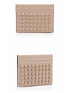 Chios Spike Card Wallet Beige - CHRISTIAN LOUBOUTIN - BALAAN 5