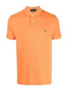 Embroidered Green Pony Slim Fit Polo Shirt Orange - POLO RALPH LAUREN - BALAAN 2