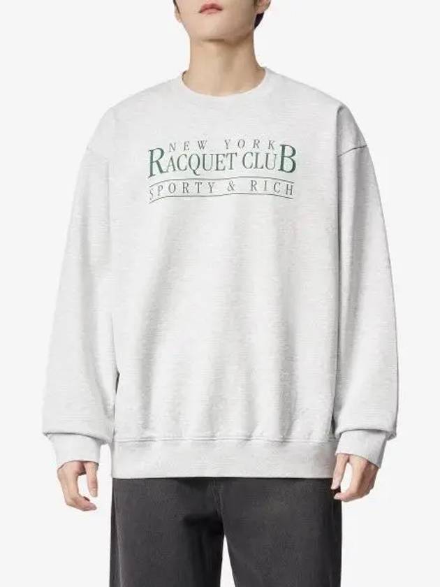 NY Racquet Club Sweatshirt Heather Gray CRAW2354HG - SPORTY & RICH - BALAAN 1