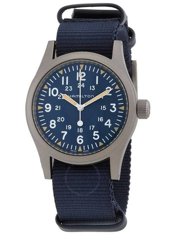 Hamilton Khaki Field Manual Wind Blue Dial Men's Watch H69439940 - HAMILTON - BALAAN 1