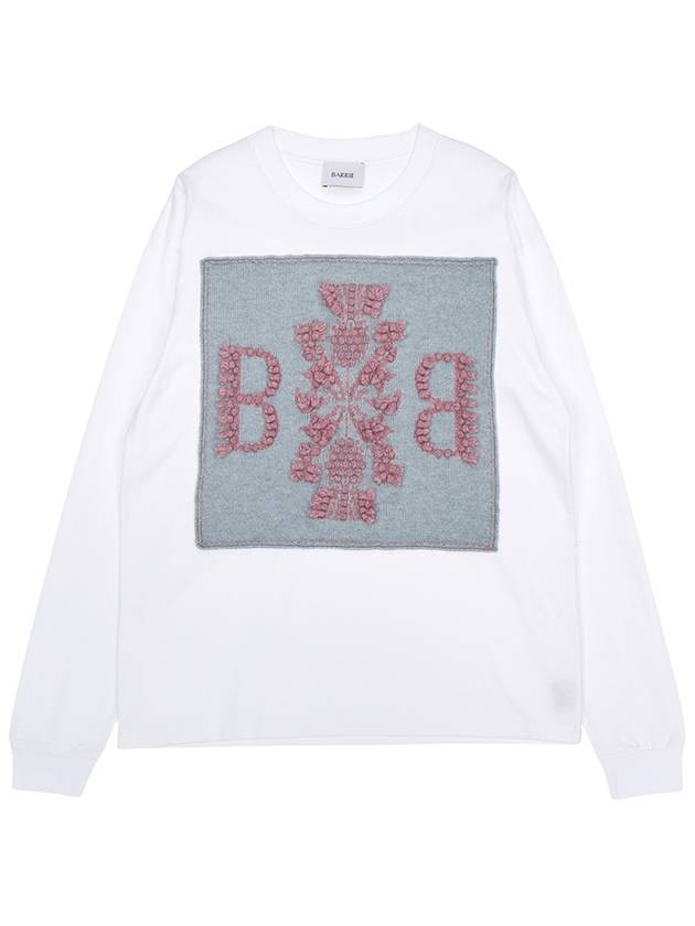 B Logo Patch Cashmere Long Sleeve T-Shirt White - BARRIE - BALAAN 2