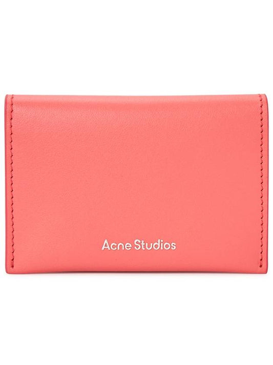 Folded Leather Wallet Electric Pink - ACNE STUDIOS - BALAAN 2
