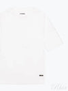 Crew Neck Cotton Short Sleeve T-shirt White - JIL SANDER - BALAAN 2