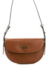 Arque Leather Shoulder Bag Brown - PRADA - BALAAN 2