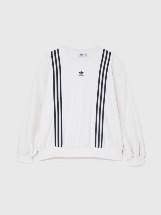 Adicolor 70S 3 Stripe Sweatshirt Beige - ADIDAS - BALAAN 2