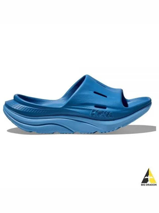 Ora Recovery Slide 3 Slippers Blue - HOKA ONE ONE - BALAAN 2