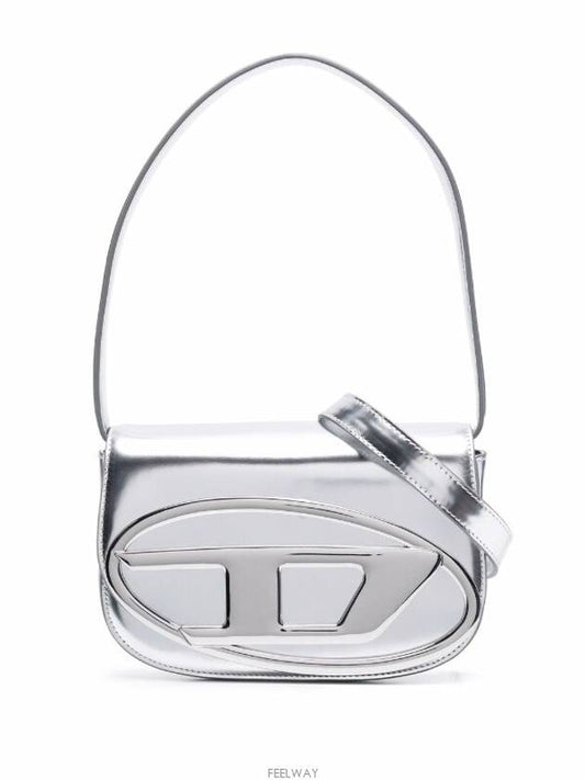 1DR Mirrored Leather Shoulder Bag Silver - DIESEL - BALAAN 2