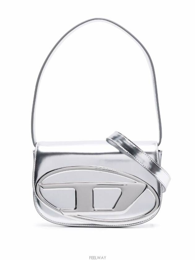 1DR Iconic Mirror Leather Shoulder Bag Silver - DIESEL - BALAAN 2