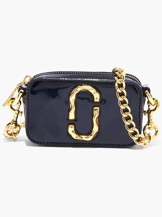 Snapshot Gold Logo Shoulder Bag Black - MARC JACOBS - BALAAN 2