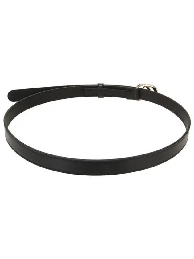 GG Marmont Thin Leather Belt Black - GUCCI - BALAAN 4