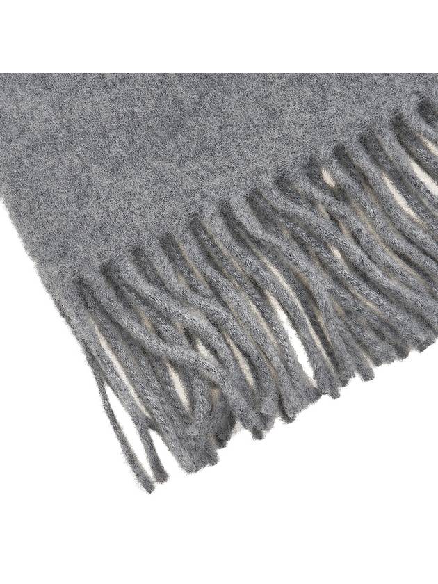 Classic Fringe Edge Wool Muffler Grey - TOTEME - BALAAN 8