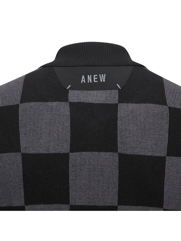 MEN BLACK CHECK BOARD CARDIGANBK - ANEWGOLF - BALAAN 8