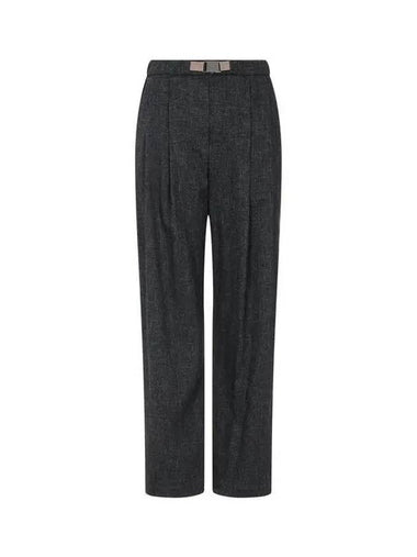 10 epoint women s two tuck belted banding pants charcoal 270459 - BRUNELLO CUCINELLI - BALAAN 1