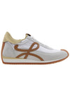 Flow Runner Nylon Suede Low Top Sneakers White - LOEWE - BALAAN 3