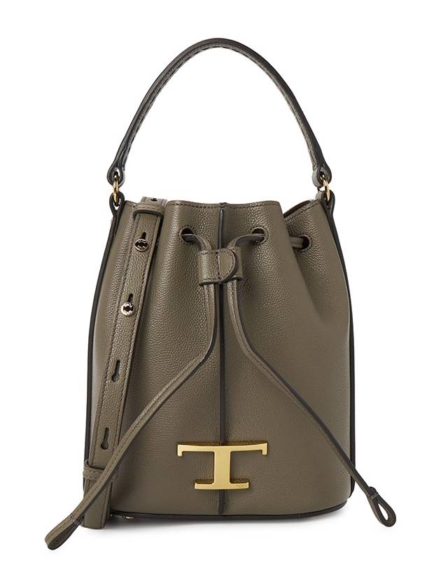 T Timeless Leather Micro Logo Bucket Bag Khaki - TOD'S - BALAAN 2