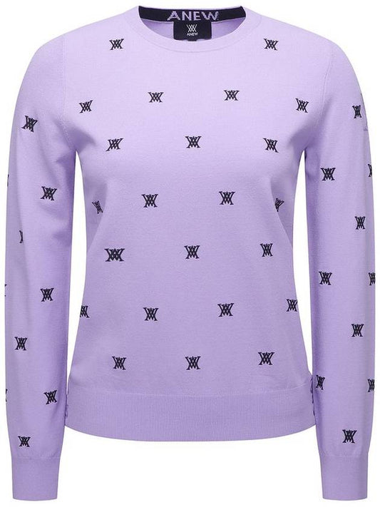 WOMEN MONOGRAM LOGO POINT PULLOVER SWEATERLV - ANEWGOLF - BALAAN 1