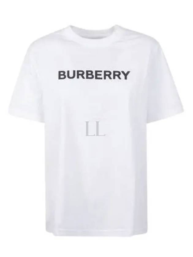 Logo Print Cotton Short Sleeve T-Shirt White - BURBERRY - BALAAN 2