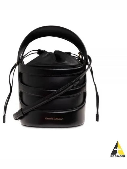 The Rise Leather Bucket Bag Black - ALEXANDER MCQUEEN - BALAAN 2