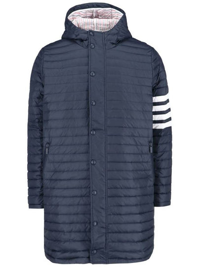 Men's 4 Bar Hooded Padding Navy - THOM BROWNE - BALAAN 2