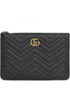 GG Marmont Leather Pouch Bag Black - GUCCI - BALAAN 2