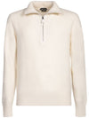 Half Zip Wool Knit Top Beige - TOM FORD - BALAAN 2