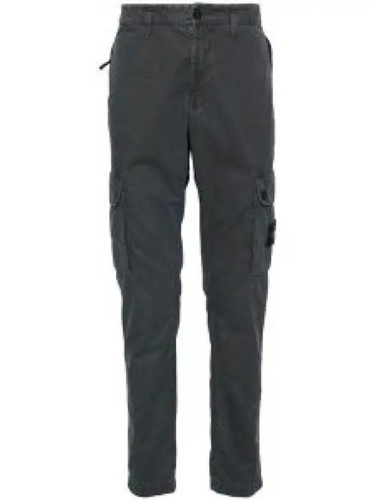 Wappen Patch Old Treatment Slim Fit Cargo Straight Pants Charcoal - STONE ISLAND - BALAAN 2