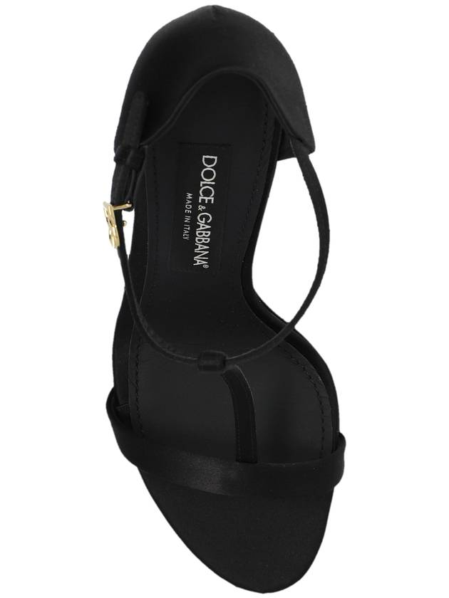 Dolce & Gabbana Satin High Heel Sandals, Women's, Black - DOLCE&GABBANA - BALAAN 6