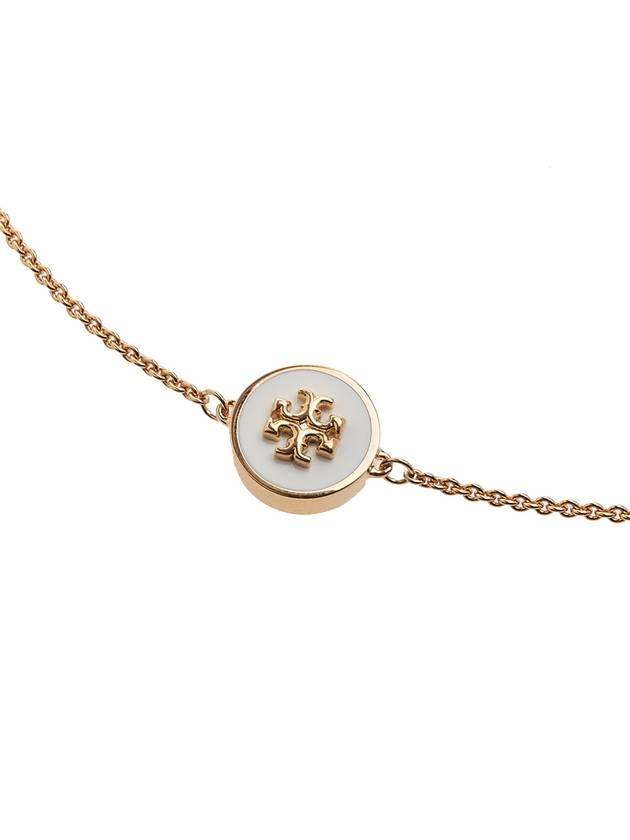 Kira Enamel Chain Bracelet Gold White - TORY BURCH - BALAAN 4